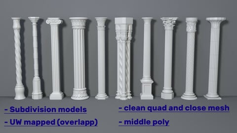 Columns Collection -1 - 10 pieces