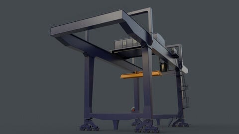 PBR Rail Mounted Gantry Crane RMG V1 - Blue Dark