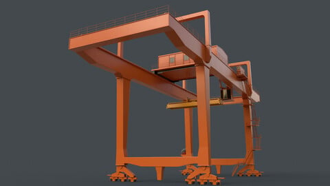 PBR Rail Mounted Gantry Crane RMG V1 - Orange