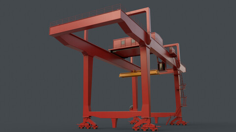 PBR Rail Mounted Gantry Crane RMG V1 - Red