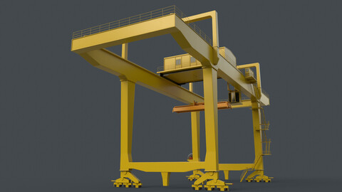 PBR Rail Mounted Gantry Crane RMG V1 - Yellow Light