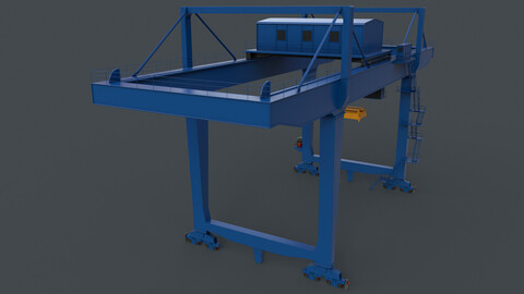 PBR Rail Mounted Gantry Crane RMG V2 - Blue