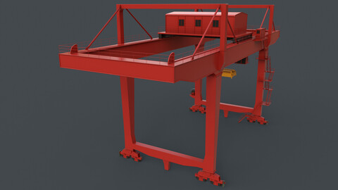 PBR Rail Mounted Gantry Crane RMG V2 - Red