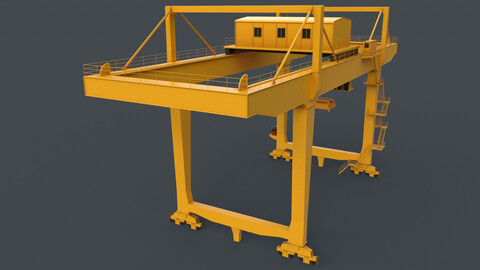 PBR Rail Mounted Gantry Crane RMG V2 - Yellow