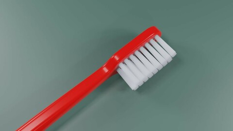 Toothbrush Simple - Brush - Escova de dente Low-poly 3D model