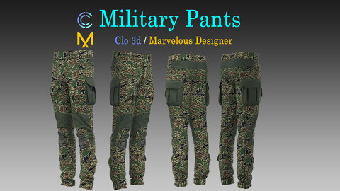Military Pants / Marvelous Designer, Clo3d project