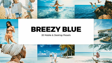 20 Breezy Blue LUTs and Lightroom Presets