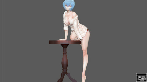 REI AYANAMI EVANGELION ANIME CHARACTER CUTE PRETTY GIRL 3D print model