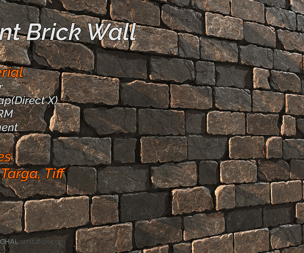 ArtStation Ancient Brick Wall Game Assets