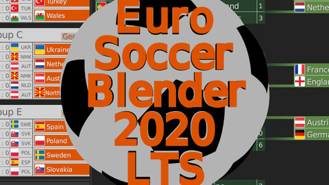 "Euro Soccer Blender 2020 LTS" add-on for Blender
