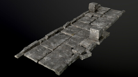 Stones rock set 02 Eleven high-detailed pieces - 3 colours