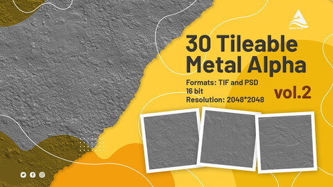 30 Tileable Metal Alpha (vol.2)