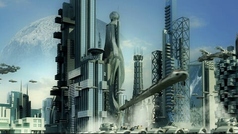 Futuristic City 3. (HD)