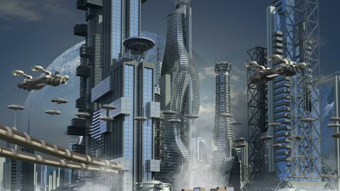 Futuristic City 2.  (HD)