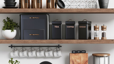 3dasset Next kitchen accessories shelf