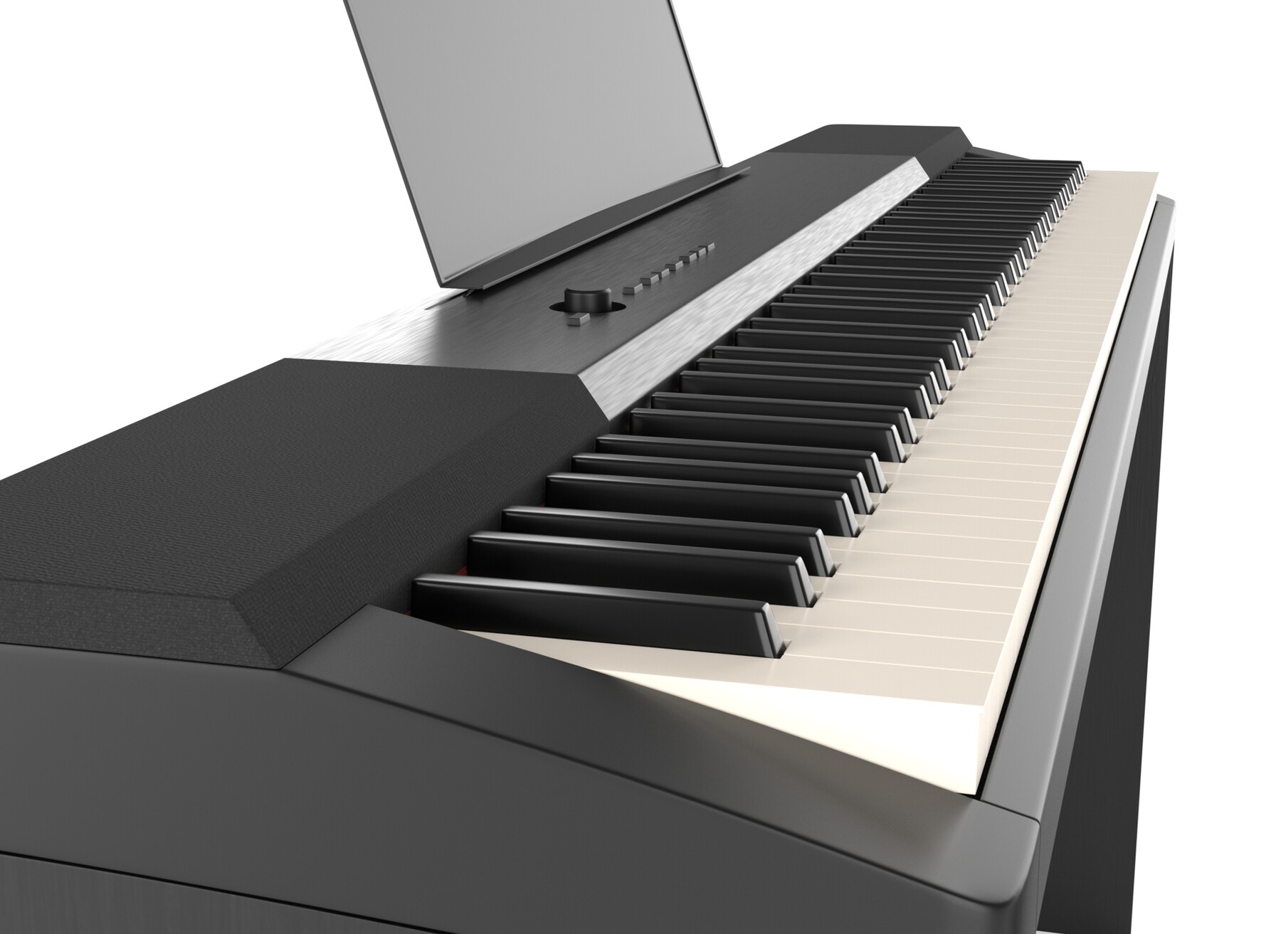 Piano black. Piano Keyboard 3d model. 