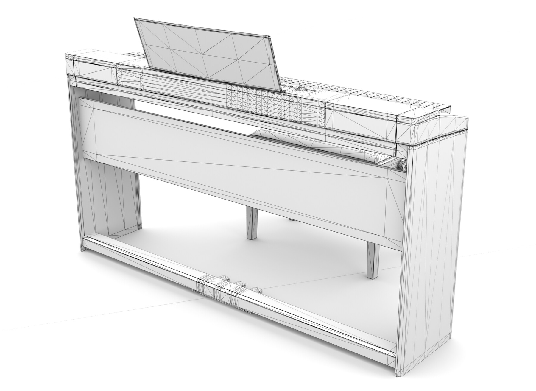 ArtStation Digital black piano keyboard with piano bench Resources