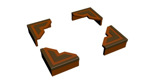 Frame corner model with detail