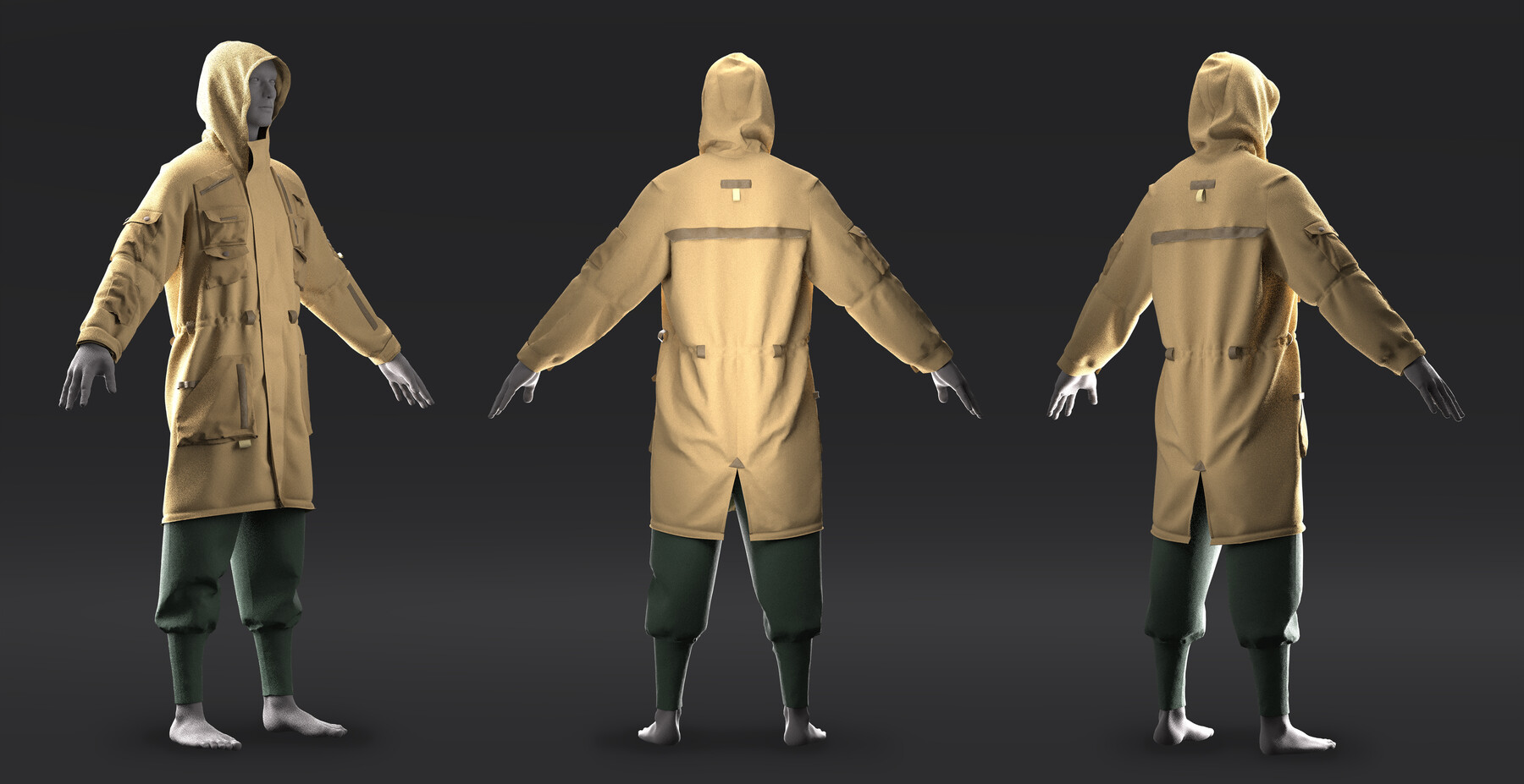 ArtStation - Denim men’s jacket. Marvelous Designer / Clo3D project ...