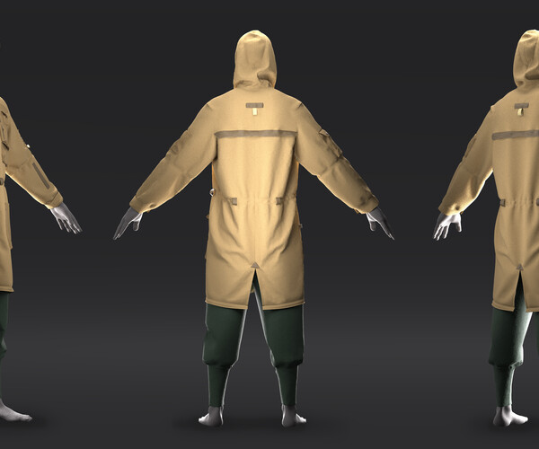 ArtStation - Denim men’s jacket. Marvelous Designer / Clo3D project ...