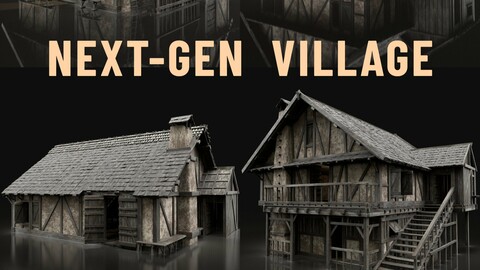 ENTERABLE AAA NEXT GEN MEDIEVAL CITY TOWN HOUSE HUT BUILDER