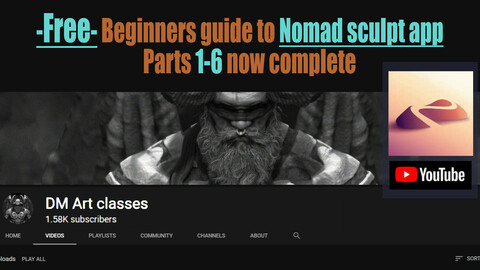 FREE-Beginners guide to Nomad sculpt app Interface and basic functions.