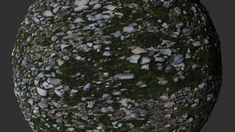 Gravel Grass 3 PBR Material