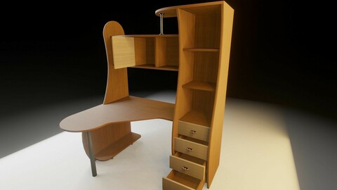 Computer desk and Wardrobe