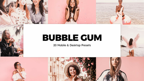 20 Bubble Gum LUTs and Lightroom Presets