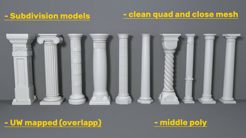 Columns Collection -2 - 10 pieces