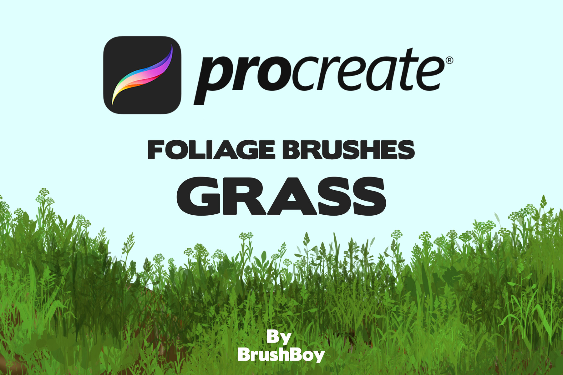 ArtStation - Procreate Foliage Brushes - Grass | Brushes