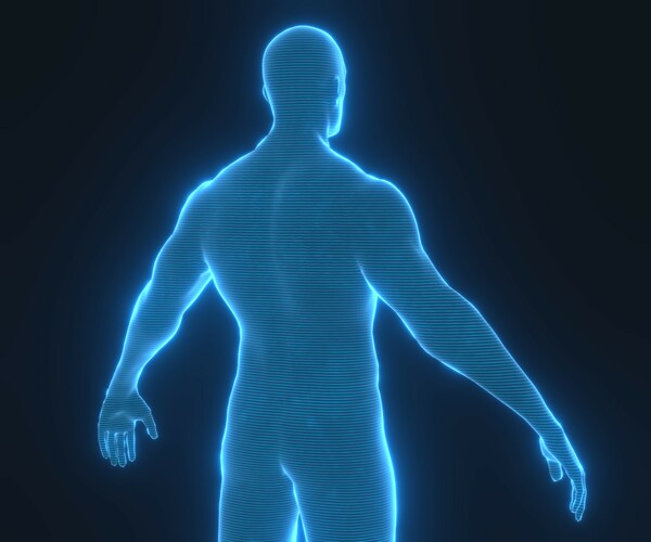 ArtStation - Human Hologram Male 3D Model | Game Assets