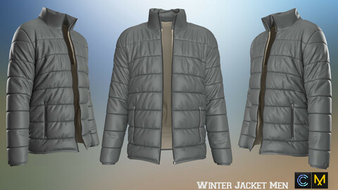 Winter Jacket Men, marvelous designer,clo3d