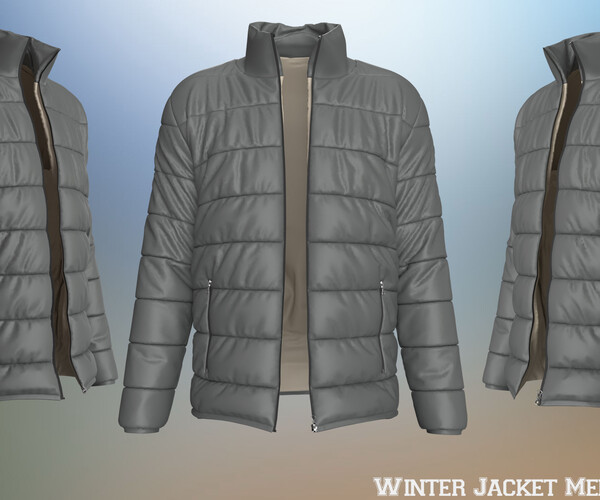ArtStation - Winter Jacket Men, marvelous designer,clo3d | Resources