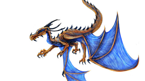 INKmagine Stock: Yellow Dragon PNG