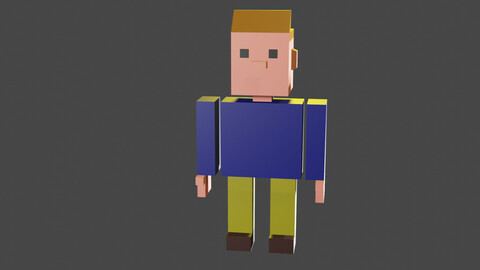 3d lowpoly models boy