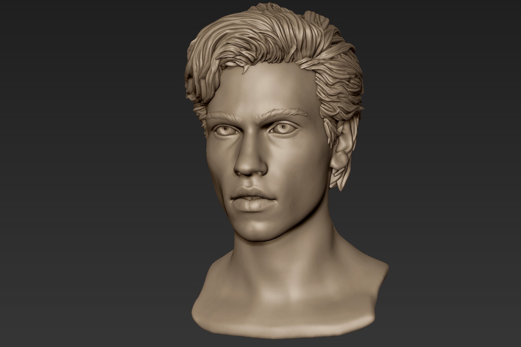 ArtStation - Male Head with Hair Sculpt | Resources