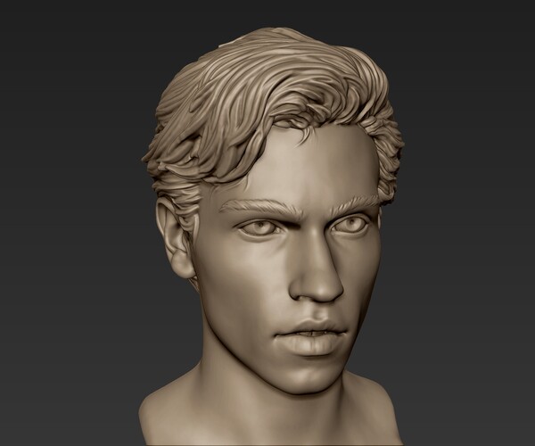 ArtStation - Male Head with Hair Sculpt | Resources