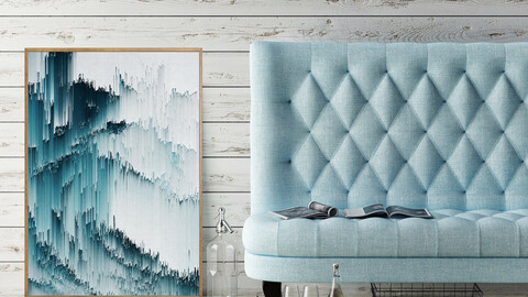 Abstract Glitch Pixel Art Colorful Design