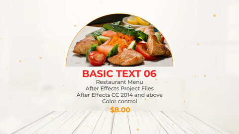 Food Menu Restaurant Promotion After Effects Project