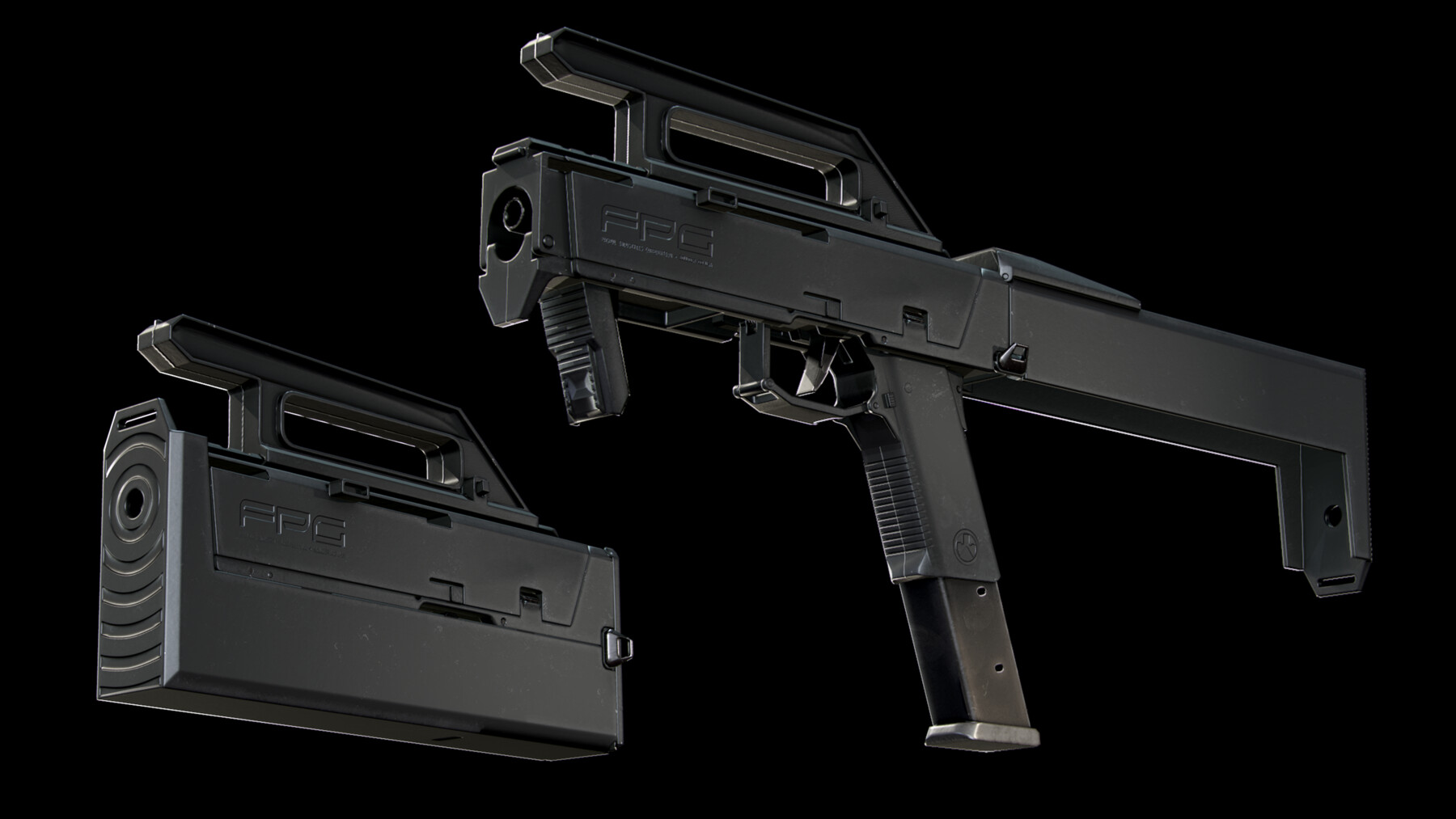 ArtStation - Magpul FMG9 | Unwrapped 3D Model | Resources