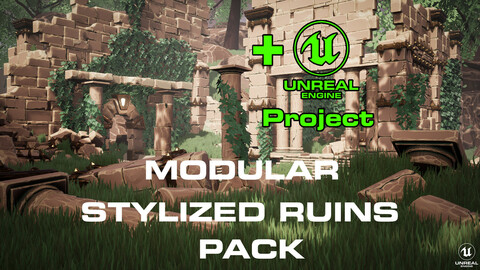 Stylized Low Poly Ruins Pack