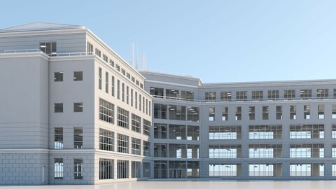 Office Building Interior And Exterior