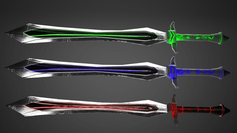 Elf Sword low poly