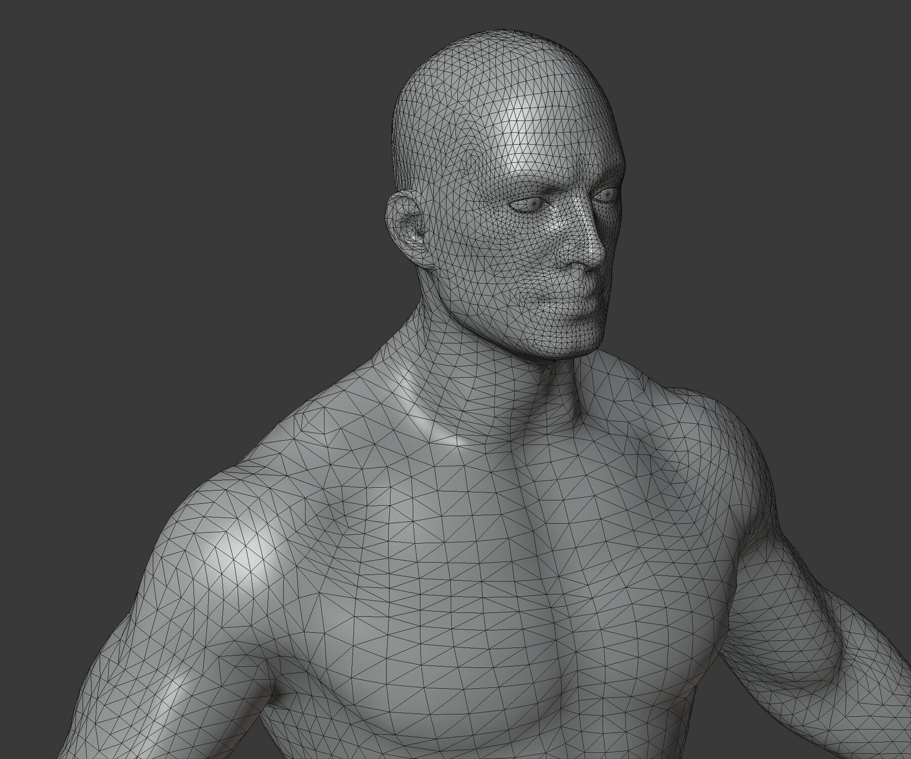 Artstation Male Body Base Mesh 3d Model 20k Polygons Game Assets