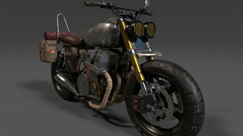 Survivor Motorcycle Post Apocalyptic Game Ready