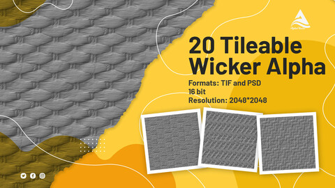 20 Tileable Wicker Alpha