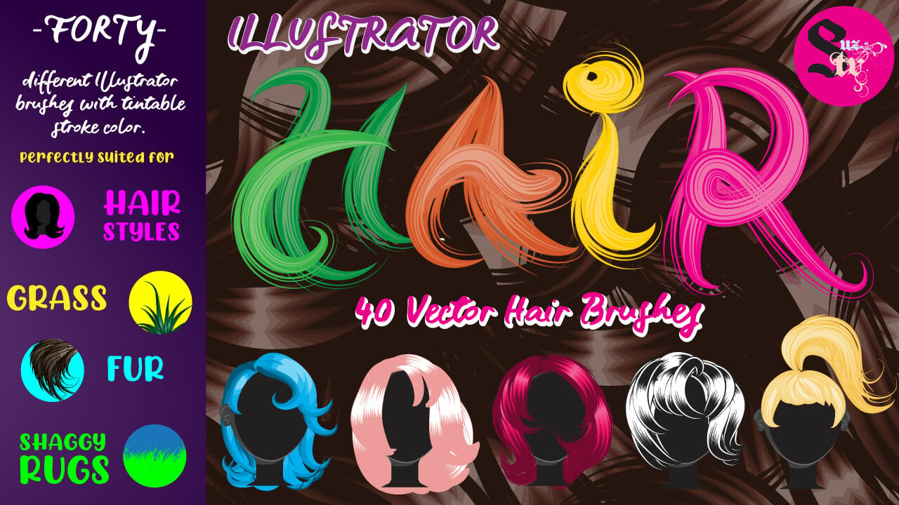 illustrator hair brush download