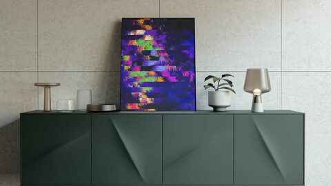 Abstract Colorful Geometrical Artwork Poster,Abstract Graphical Art Background Texture,Modern Conceptual Art,Synthwave Aesthetic Poster Print,3D Rendering,3D Illustration,Gift for Him, Gift for Her,Abstract Painting