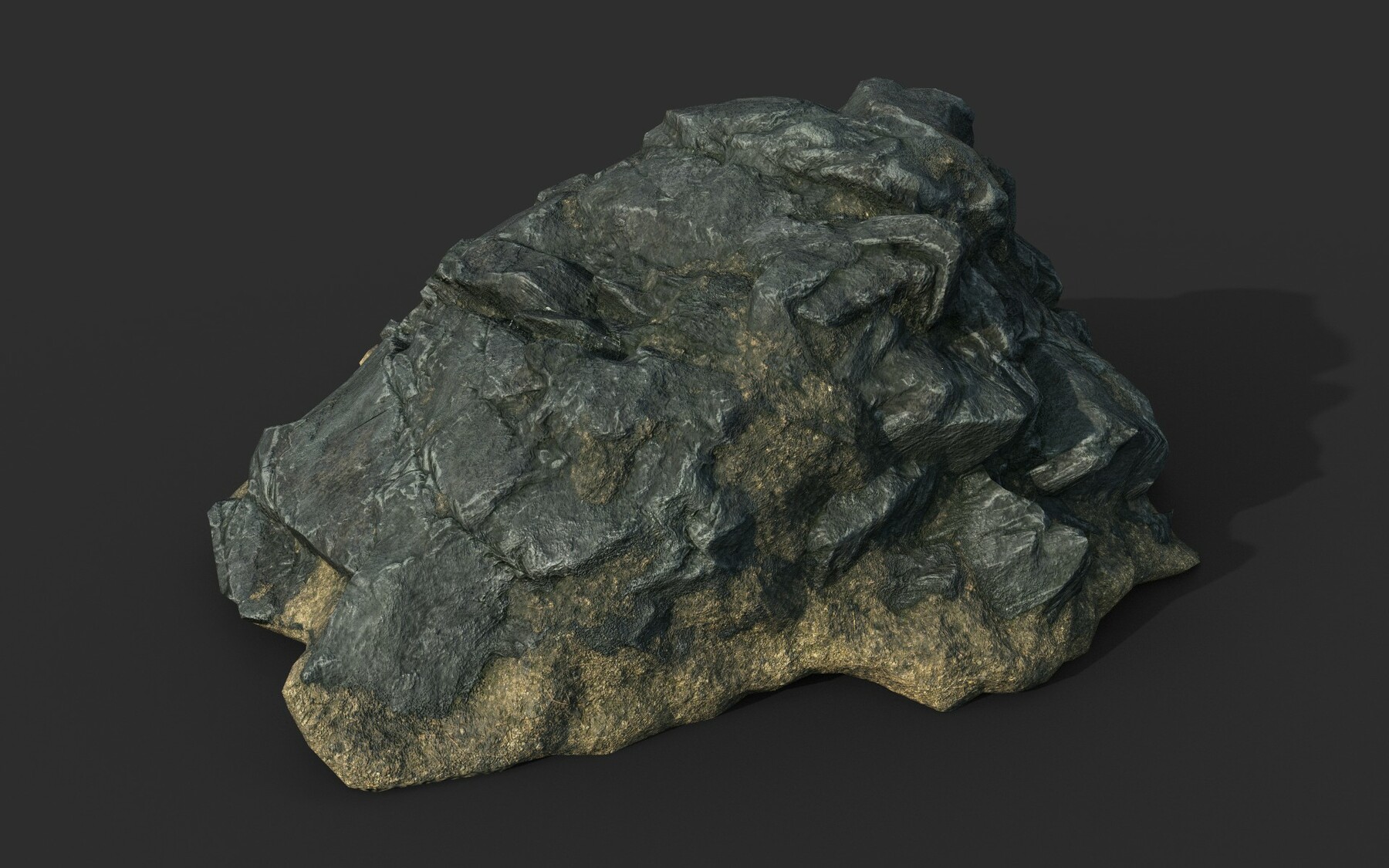 ArtStation - Low poly Black Beach Rock Collection 210210 | Game Assets